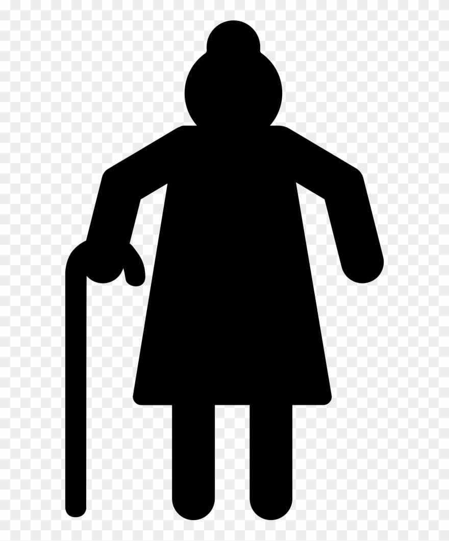 Silhouette At Getdrawings Com - Grandmother Silhouette Png Clipart