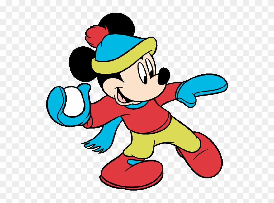 Mickey Mouse Clipart - Mickey Mouse Winter Clip Art - Png Download