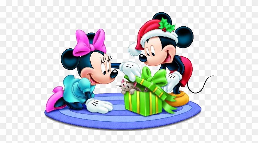 Christmas Mickey Clipart Mickey Mouse Minnie Mouse - Mickey And Minnie Christmas Png Transparent Png