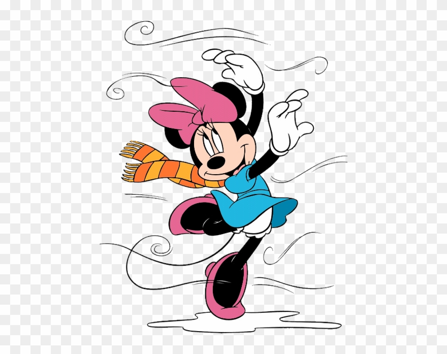 Disney Winter Season Clip Art Galore Minnie - Minnie Mouse - Png Download