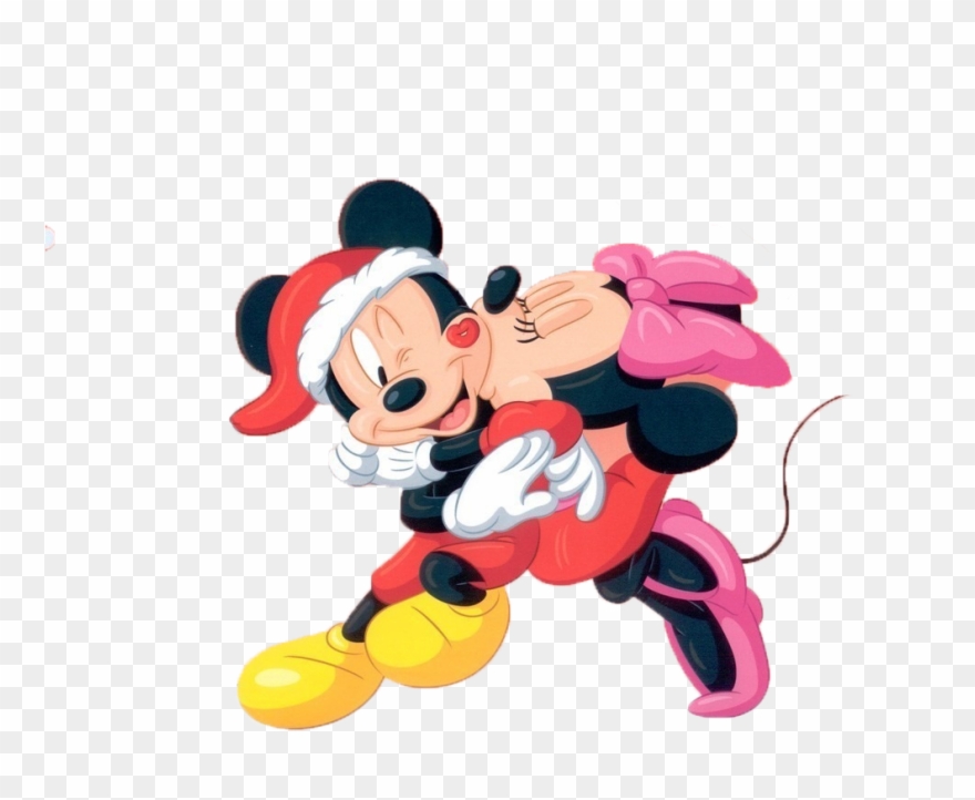 Tac Licensed Bed Linen Disney Minnie&mickey Yeni Yil - Mickey Mouse Christmas Kiss Clipart