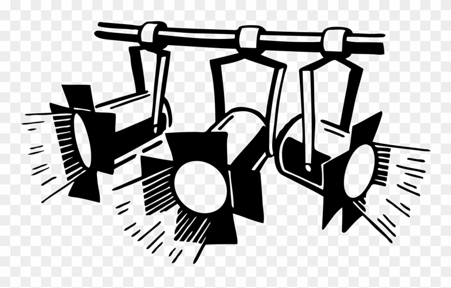 Picture Freeuse Library Forsyth Academy Of Performing - Clip Art Stage Lights - Png Download
