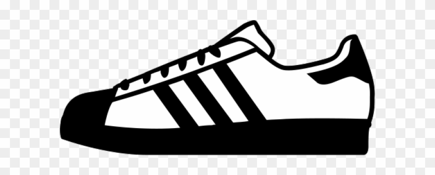Adidas Shoes Clipart Black And White - Adidas Shoes Clipart Transparent - Png Download