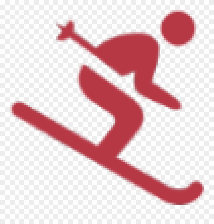 Ski - Black Skiing Icon Clipart