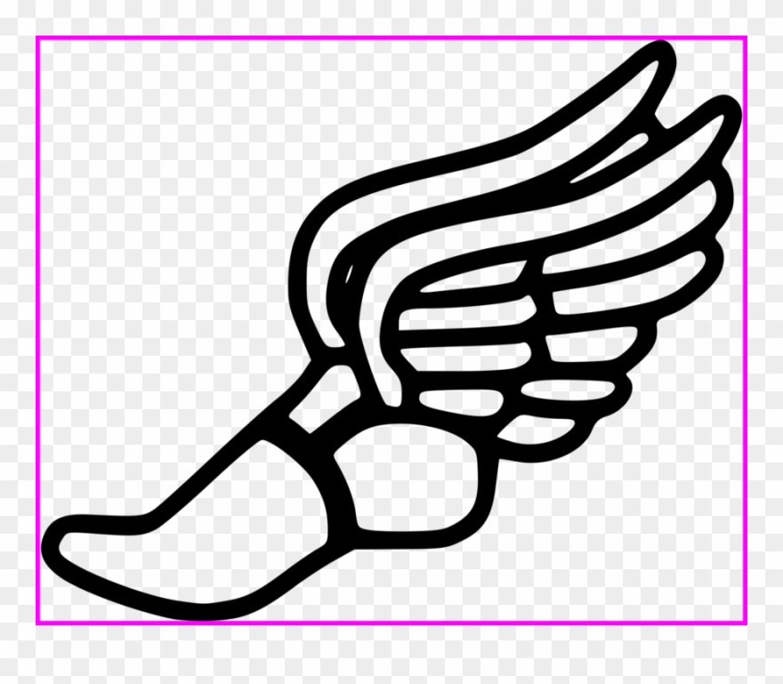 Cross Country Winged Foot Clipart