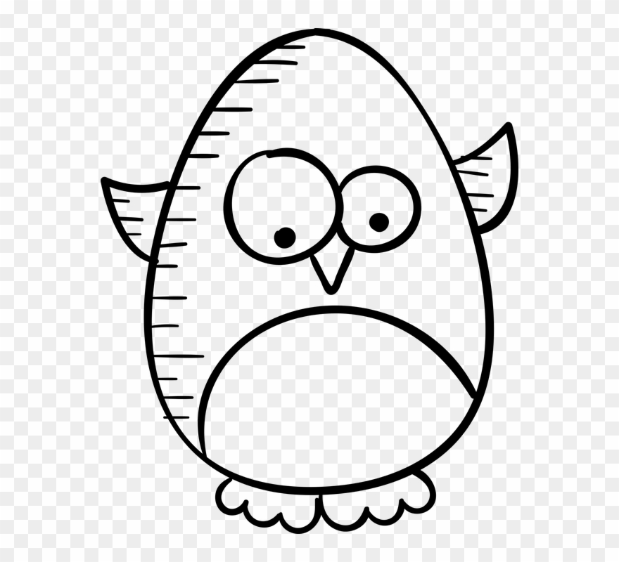 Cute Penguins Coloring 2, Buy Clip Art - Simple Halloween Drawings - Png Download