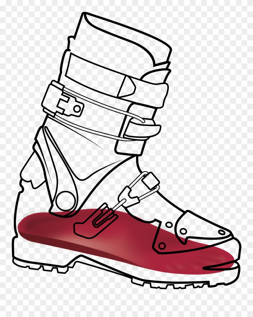 Clip Art Library Download Ski Tour Boot Formthotics - Line Art - Png Download