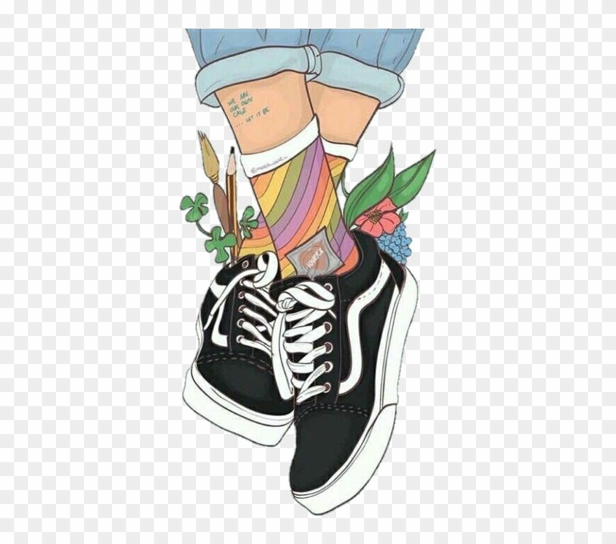 Shoes Vansshoes Vansoldskool Tumblr - Vans Art Clipart