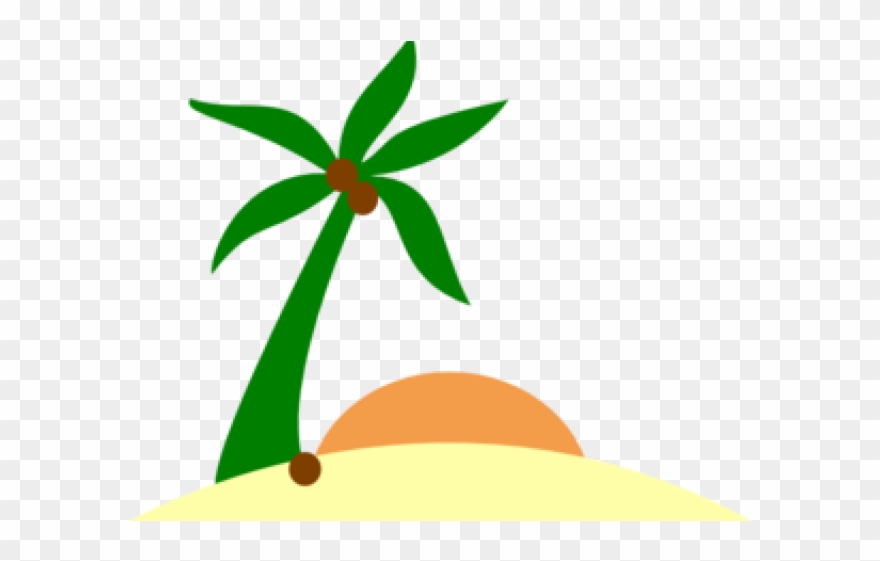 Palm Tree Clipart Tiny - Palm Tree Island Png Transparent Png