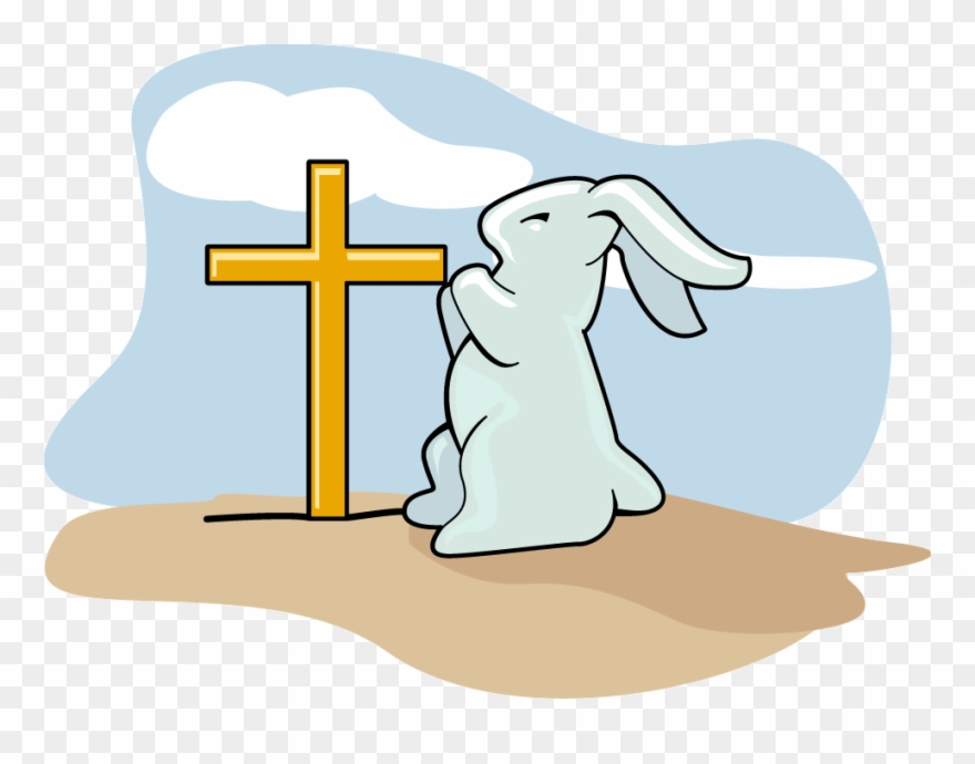 Cross With Bunny Rabbit - Jesus Is The Reason Magnet Clipart