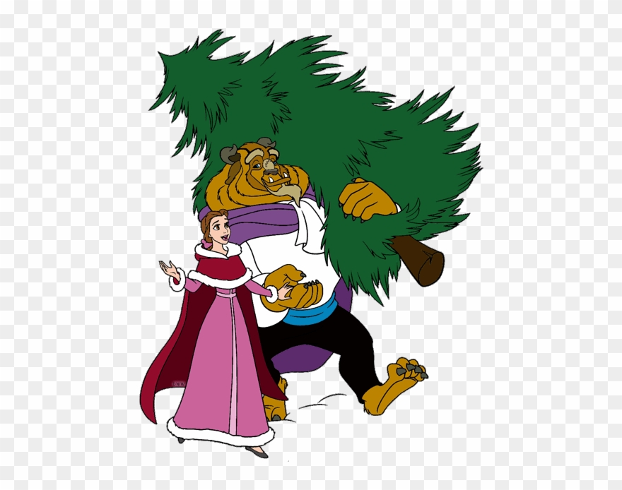 Vector Library Beauty And The Beast Clip Art Disney - Beauty And The Beast Xmas - Png Download