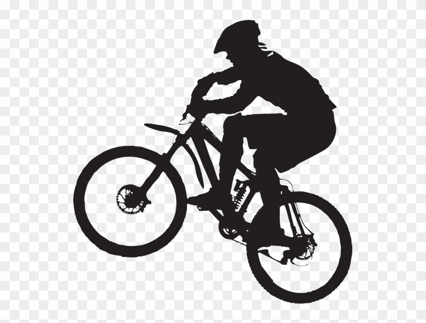 Jpg Black And White Download Mountainbike Download - Mountain Biker Vector Clipart