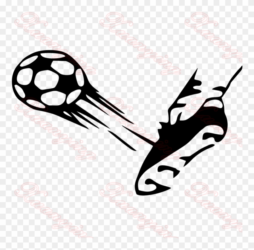 Car Styling Kick Shoe Sports Stickers Motorcycle - Football Clipart