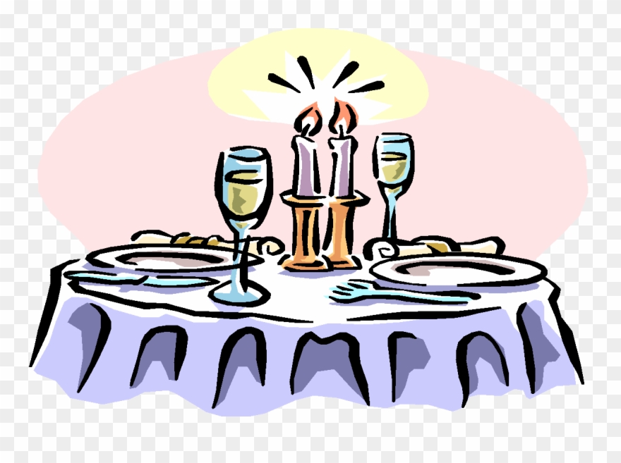 Clip Art Dinner Party Clipart Clipartix Christmas Party - Candle Light Dinner Clipart - Png Download