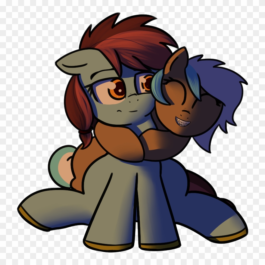 Neuro, Braces, Horseshoes, Hug, Oc, Oc - Cartoon Clipart