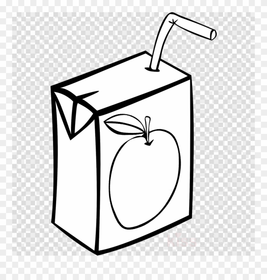 Juice Box Clipart Juicebox Clip Art - Apple Juice Black And White - Png Download