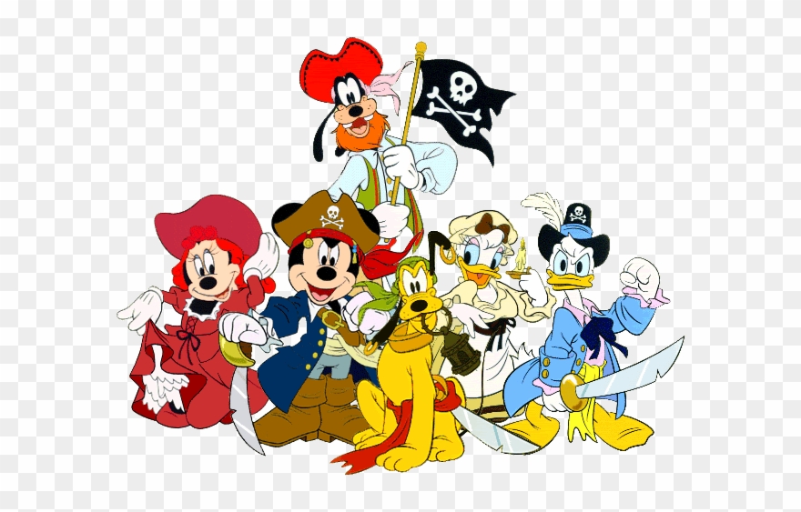 Mickey Mouse Pirates Clipart Mickey Mouse Minnie Mouse - Pirate Mickey And Friends - Png Download