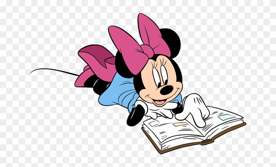 Disney Back To School Clip Art 2 Disney Clip Art Galore - Minnie Mouse Reading A Book - Png Download
