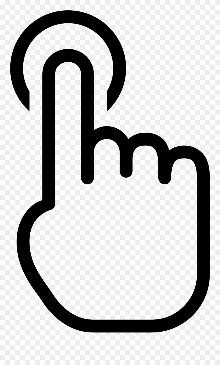 Doorbell Icon - Two Fingers Clip Art - Png Download