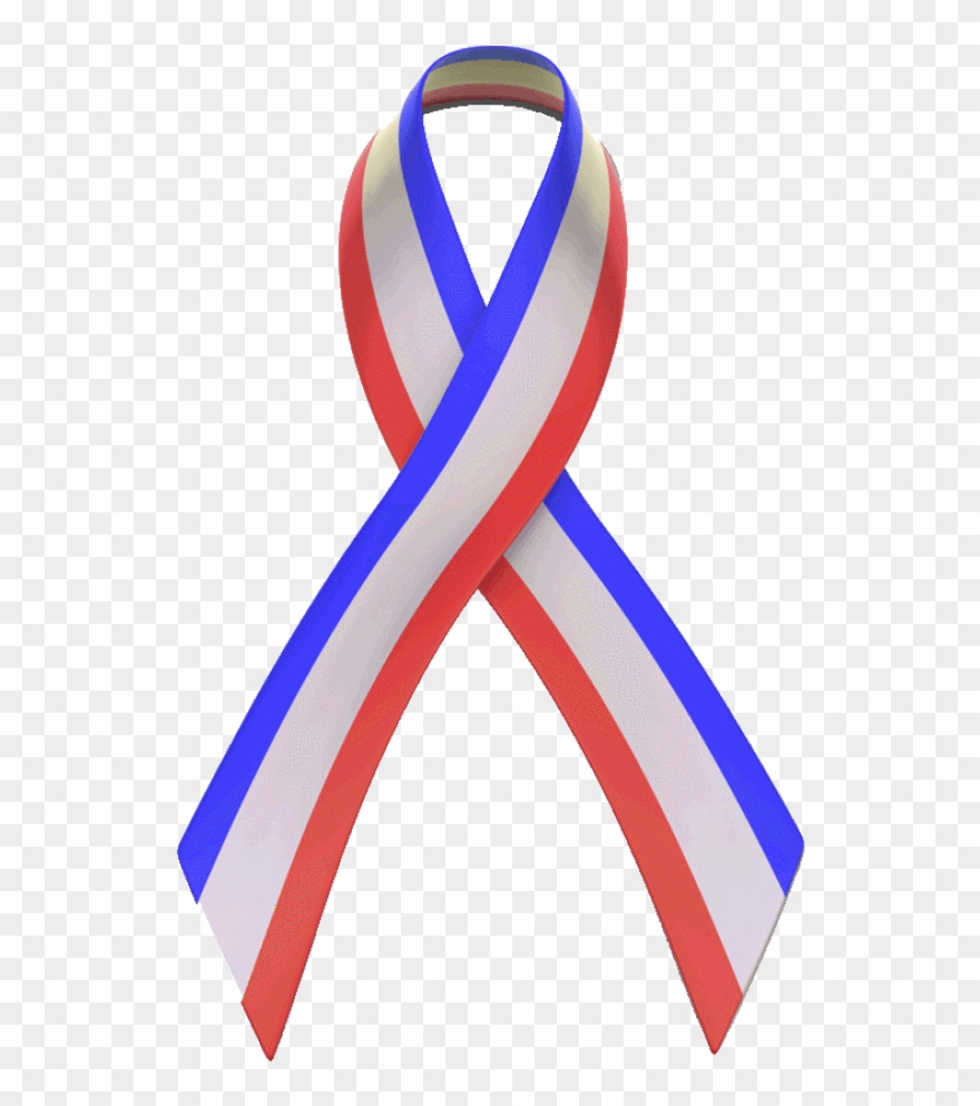 Jpg Library Library Remembrance Cliparts Free Download - Red White And Blue Ribbon Clip Art - Png Download
