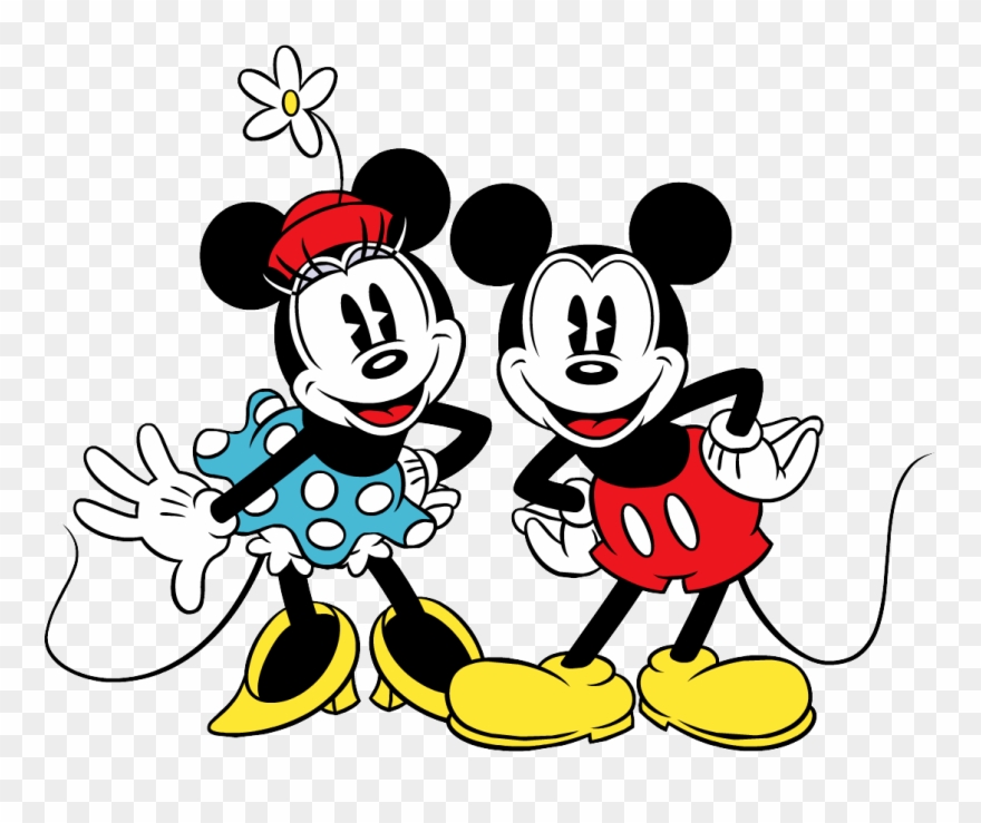Clip Art Of Disney World Clipart Mickey Mouse Magic - Mickey Mouse E Minnie Vintage - Png Download