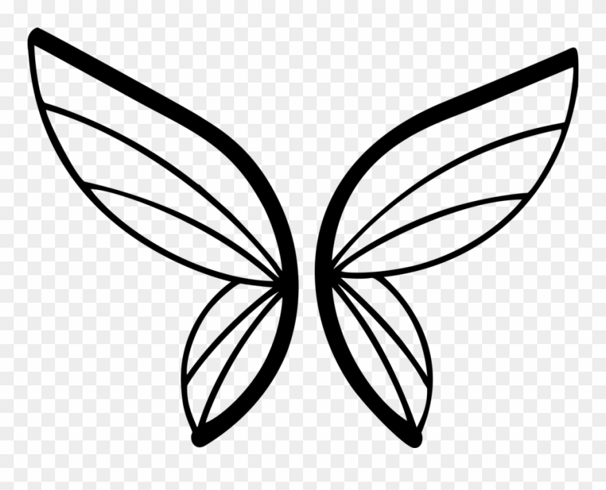 Butterfly Graphic 10, Buy Clip Art - Asas De Borboleta Desenho - Png Download