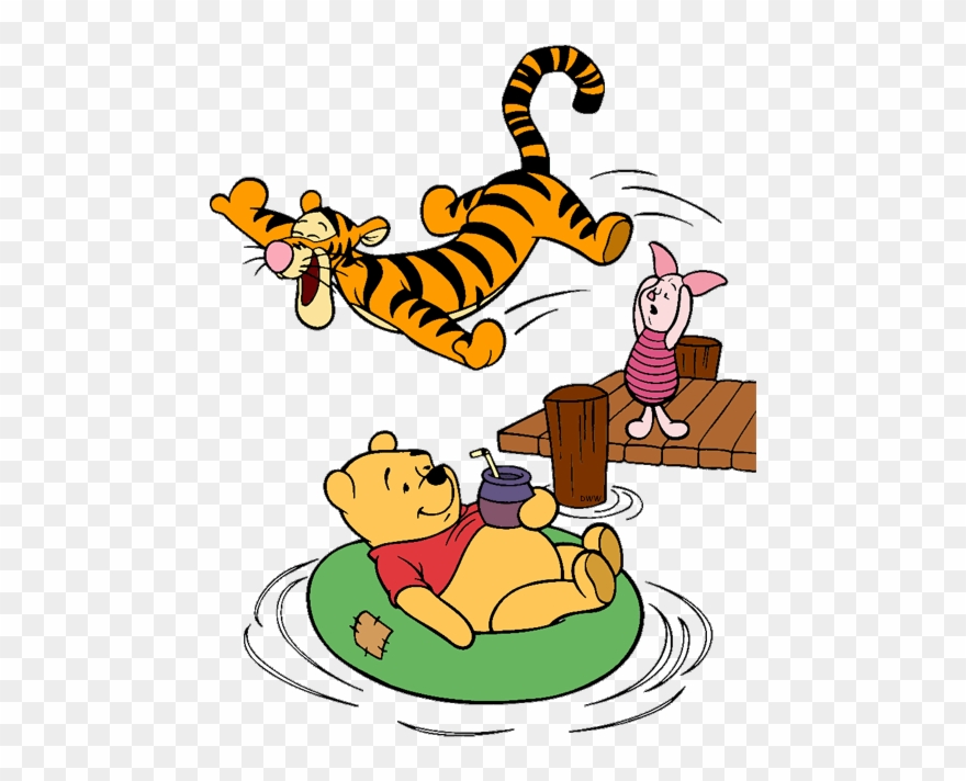 Vector Free Disney Summertime Clip Art - Winnie The Pooh Summer - Png Download