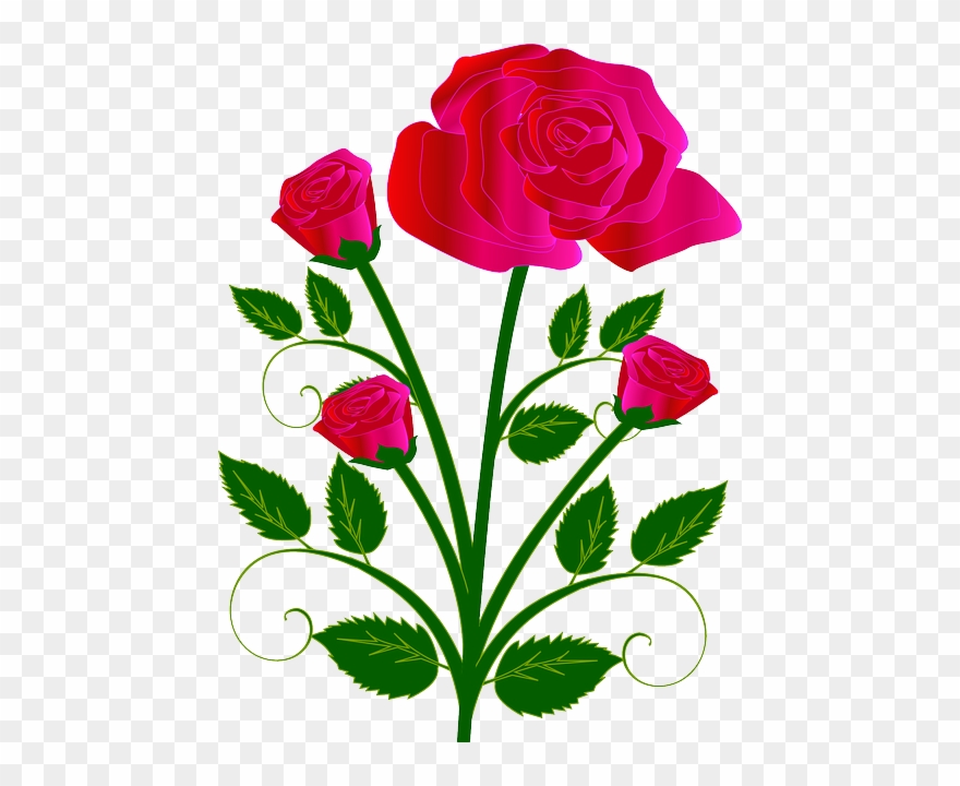 Bouquet, Flower, Rose, Red, Love - Roj Flower Love Clipart