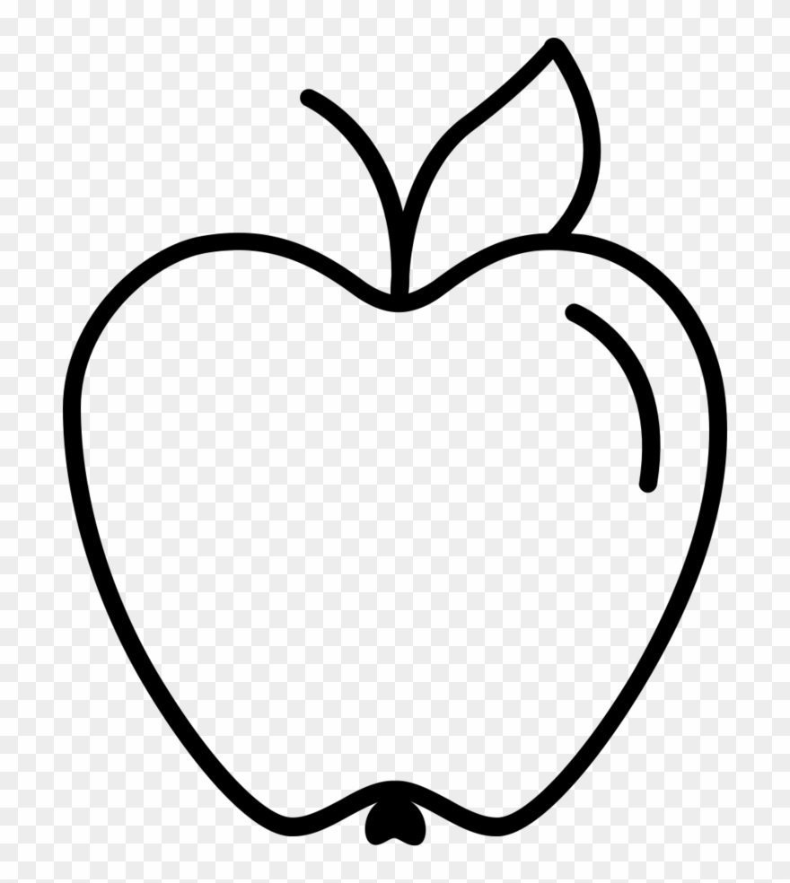 Unsweetened Apple Sauce - Line Art Clipart