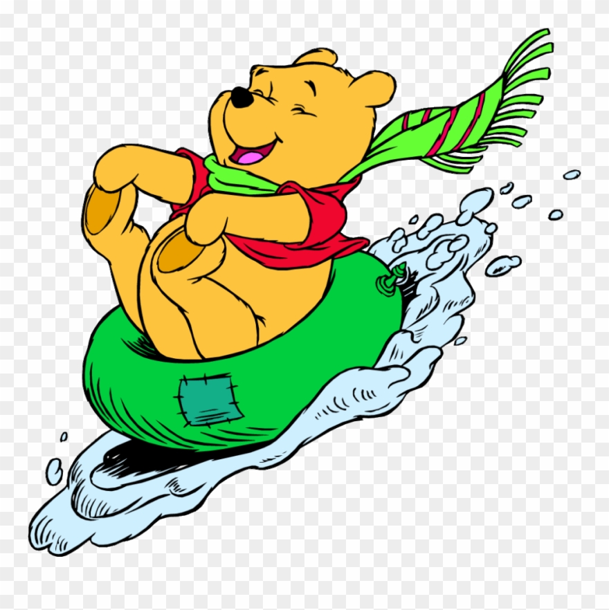 Winter Clipart Golf - Winter Winnie The Pooh - Png Download