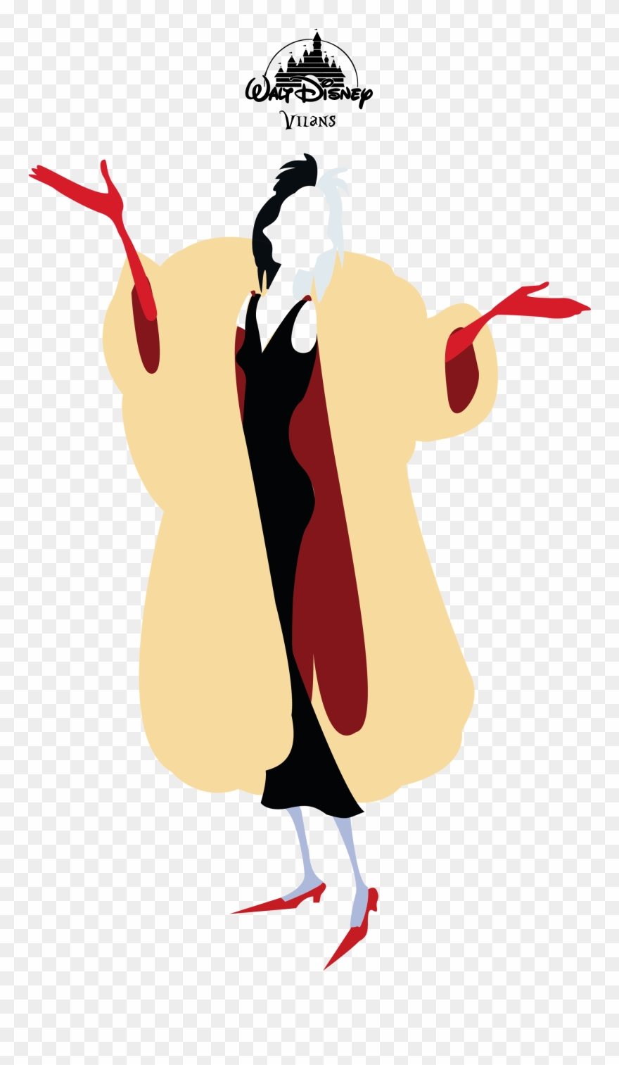 Cruella De Vil Villains Clipart