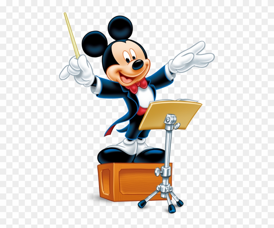 Musicista Clips, Walt Disney, Disney Art, Disney Pixar, - Maestro Mickey Mouse - Png Download