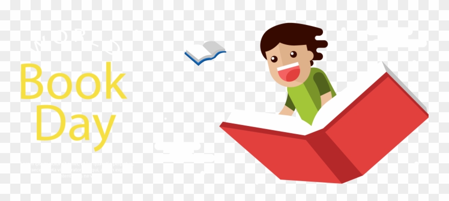 Flying Clipart Vacation Day - Flying On A Book Png Transparent Png