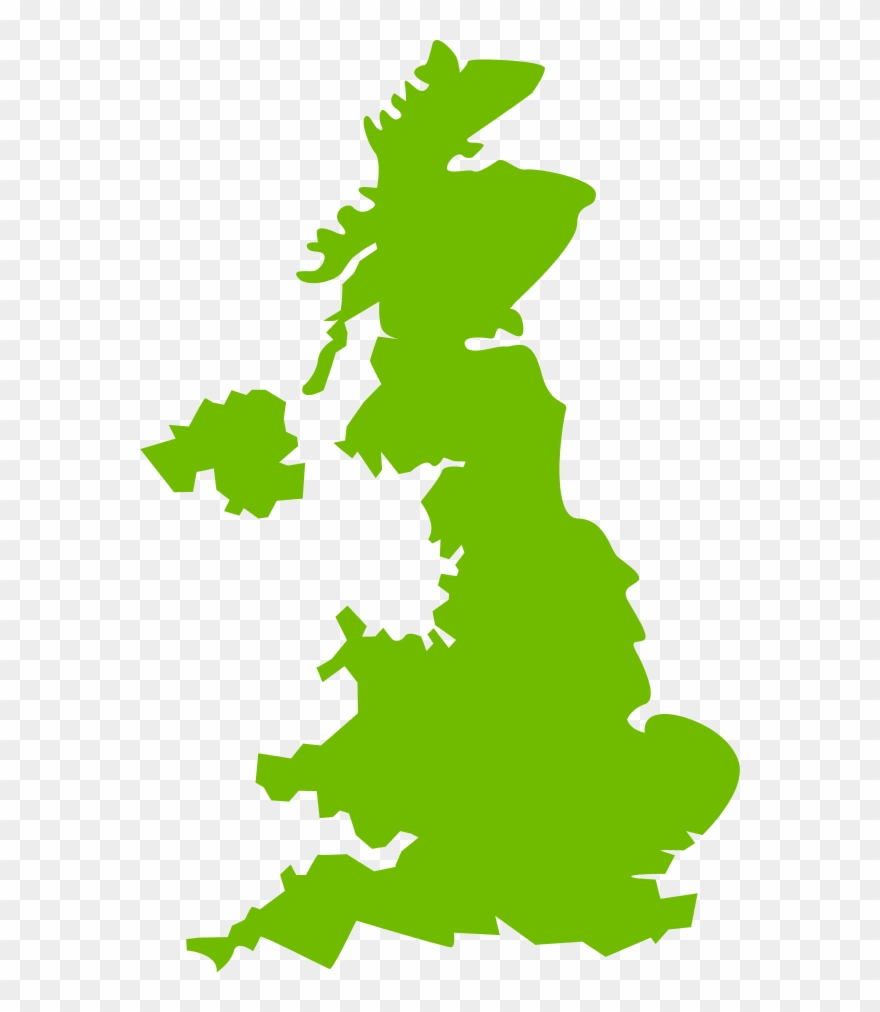 United Kingdom Map Silhouette Clipart