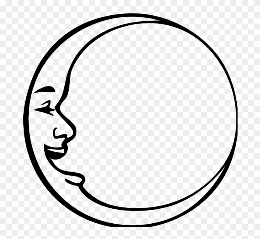 Permalink To Moon Clipart Black And White - Moon Clipart Black And White - Png Download