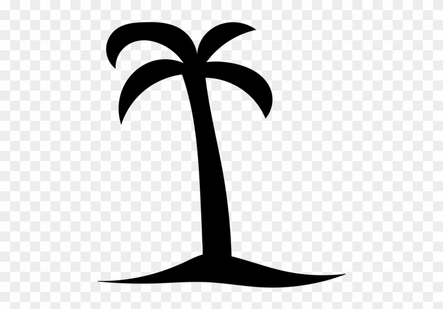 Silhouette Palm Tree 1, Buy Clip Art - Silhouette Palmboom - Png Download
