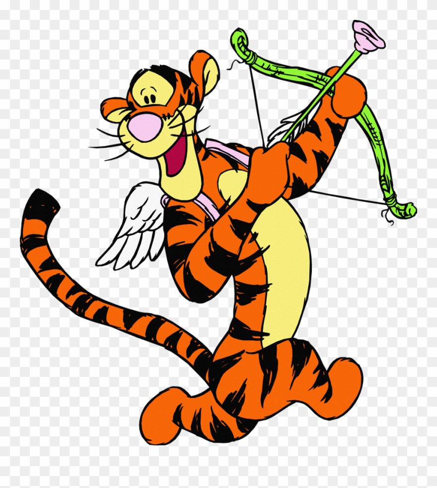 Disney Clipart Tigger - Tigger Valentines Day Cards - Png Download