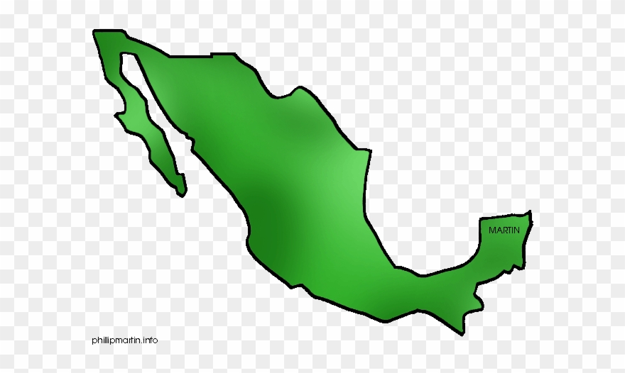 City Clipart Colored - Mexico Map - Png Download