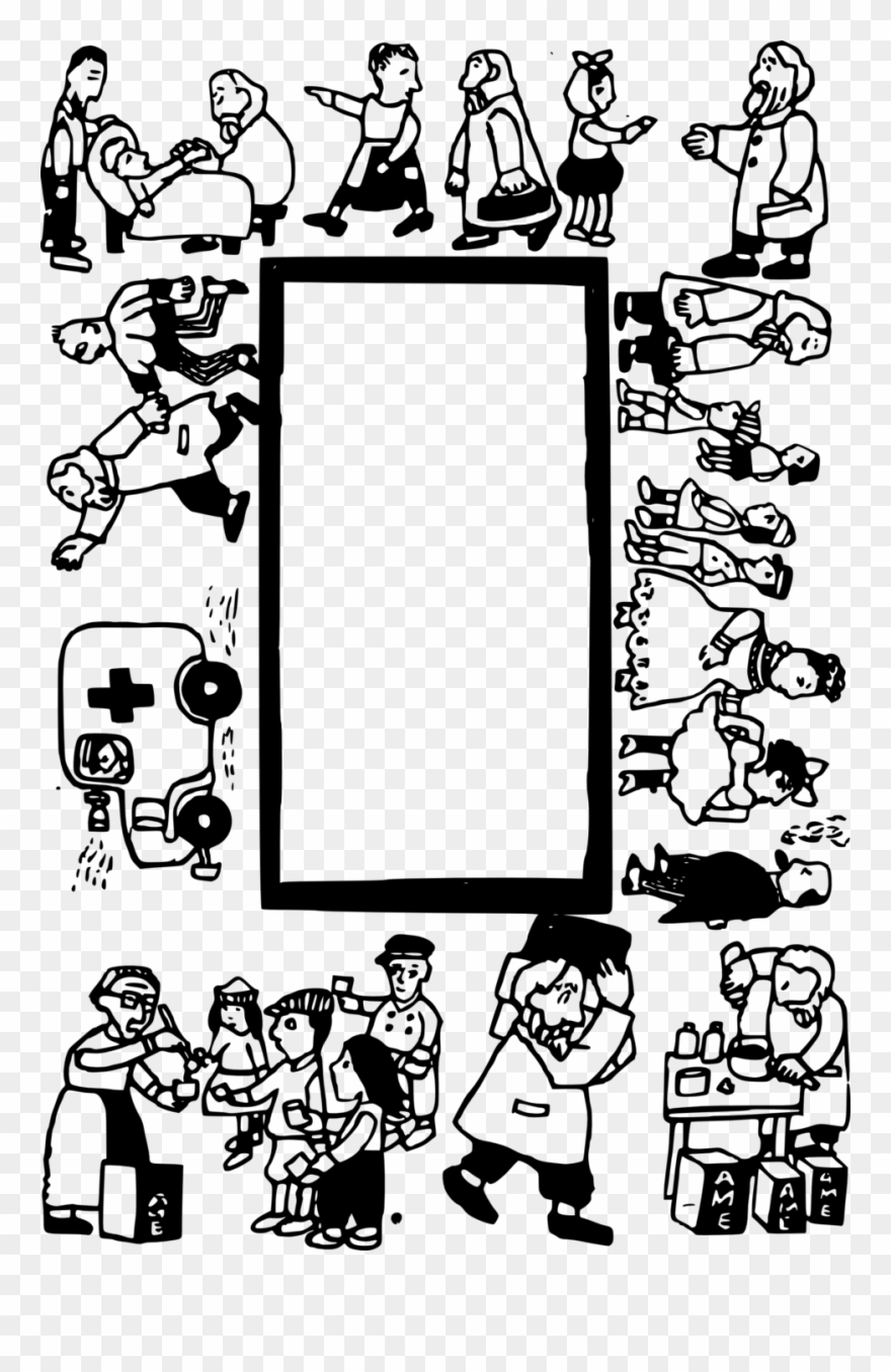 Cartoon Doctor Frame - Clip Art - Png Download
