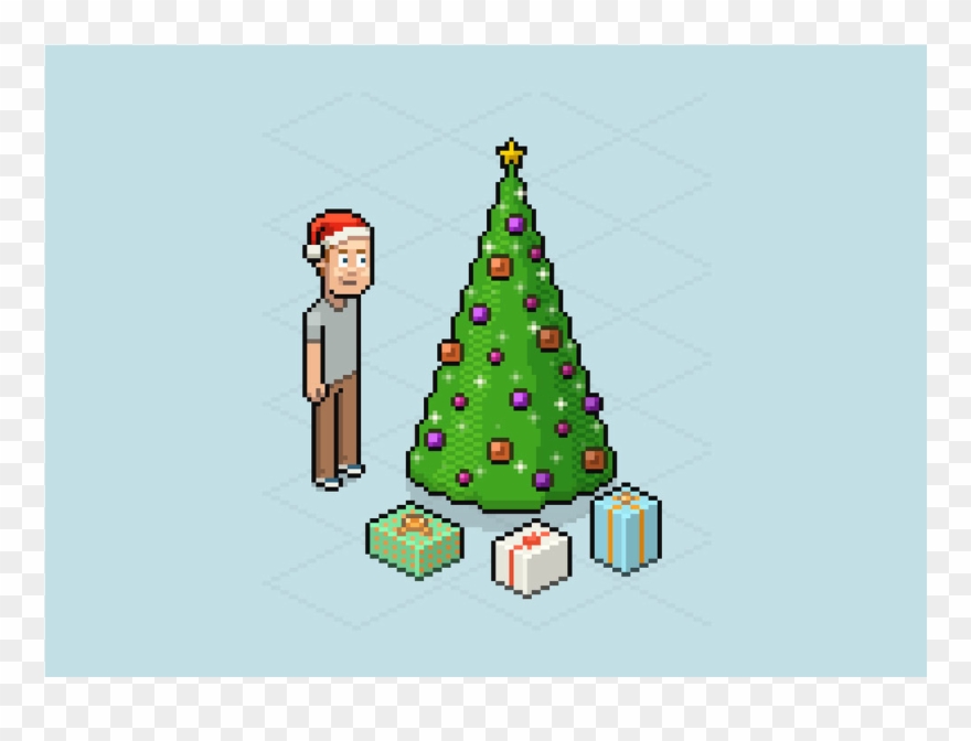 8 Bit Christmas Tree Png Graphic Design Animate A Pixel - Adobe Photoshop Clipart