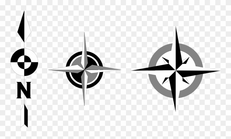 Compass Direction Symbols - Compass Rose Clipart