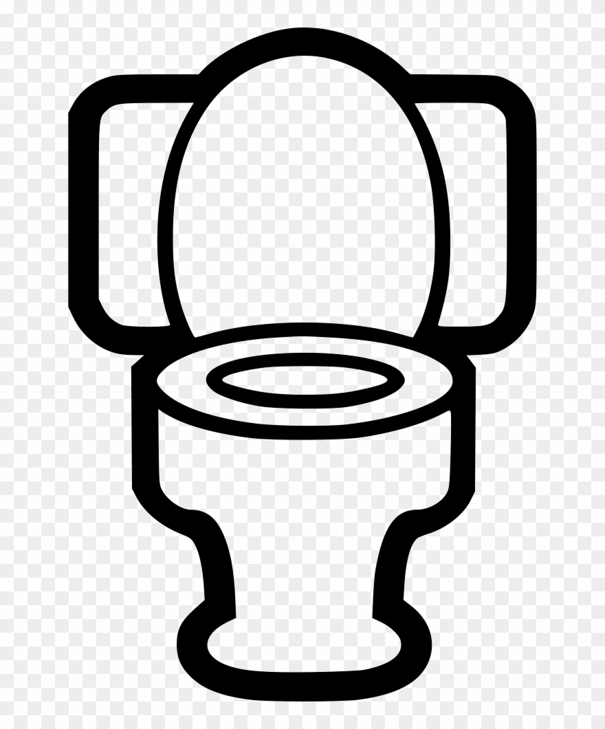 Toilet Comments - Bathroom Logo White Background Black Clipart