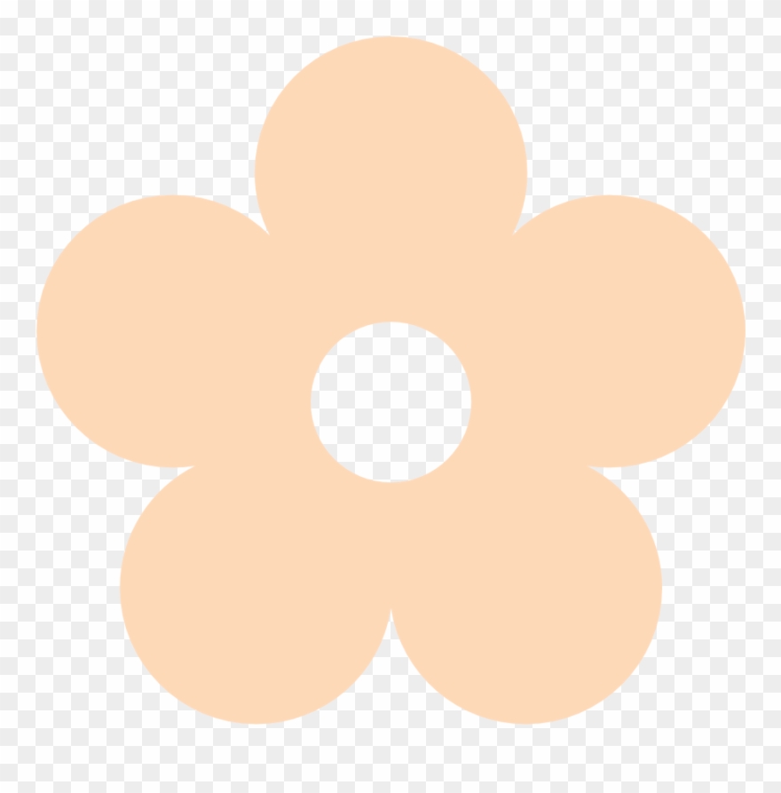 Color Peach - Simple Flower Drawing With Color Clipart
