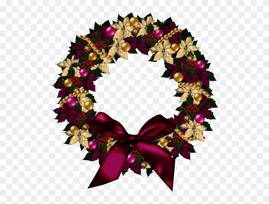 Christmas Wreaths, Winter Christmas, Merry Christmas, - Happy Christmas Wreath Photo Card Clipart