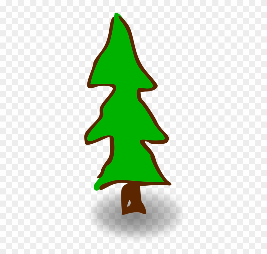 Collection Of Cartoon Christmas Tree Pictures - Clip Art - Png Download