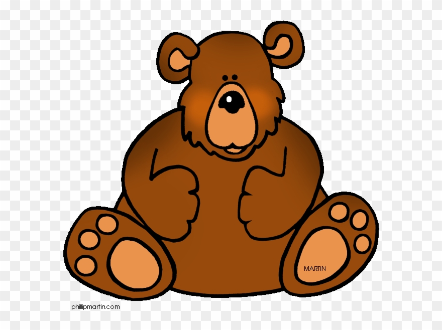 Free Animals Clip Art By Phillip Martin, Brown Bear - Clip Art Bear - Png Download