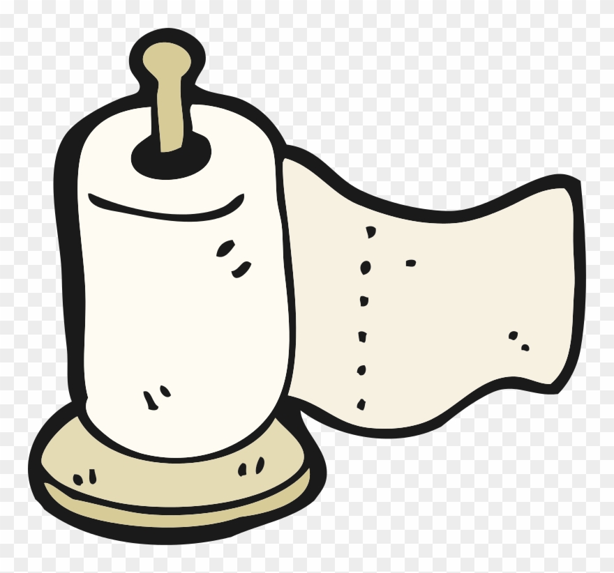 Paper Towels Belong In The Trash Not The Toilet - Rollo De Cocina Dibujo Clipart