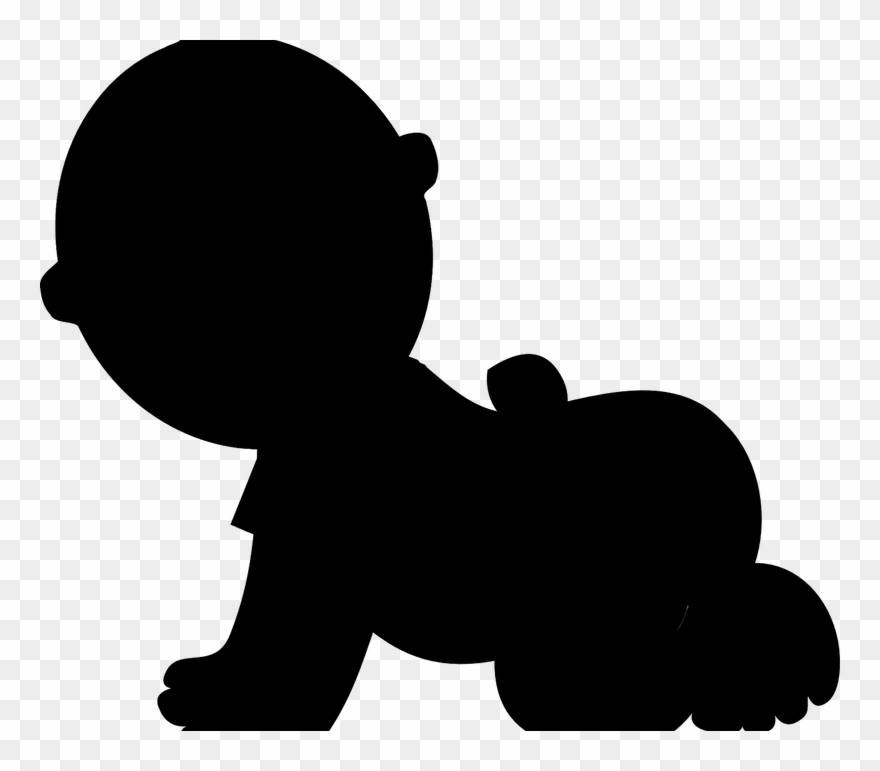 Baby Silhouette Cute Clipart