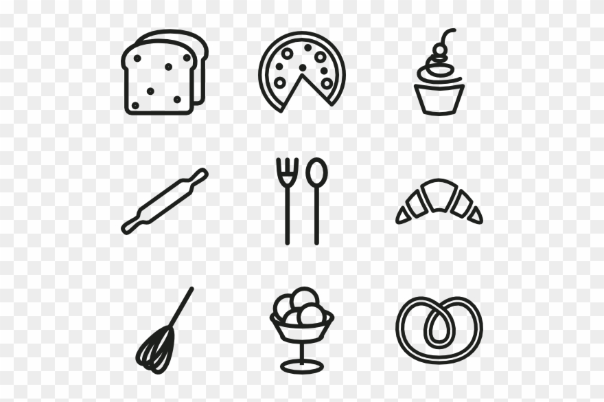 Bakery Icon Set - Bakery Icon Png Free Clipart