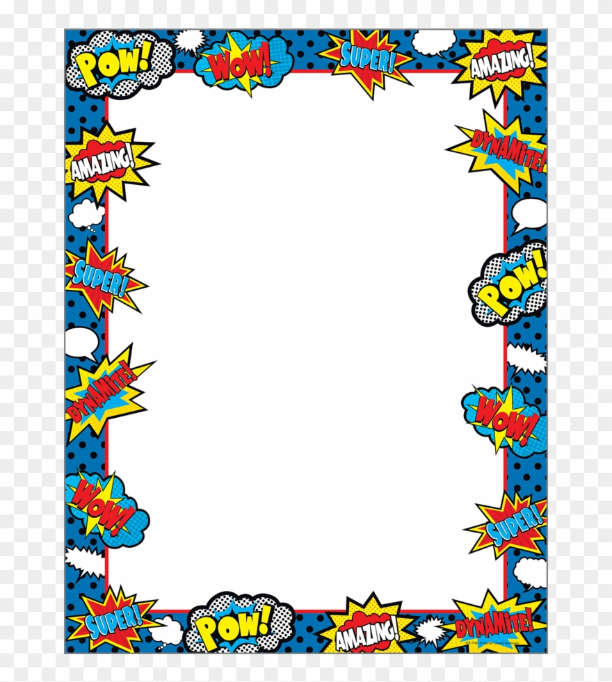 Superhero Blank Chart Tcr7796 Teacher Created Resources - Teacher Created Resources Superhero Sayings Accents Clipart